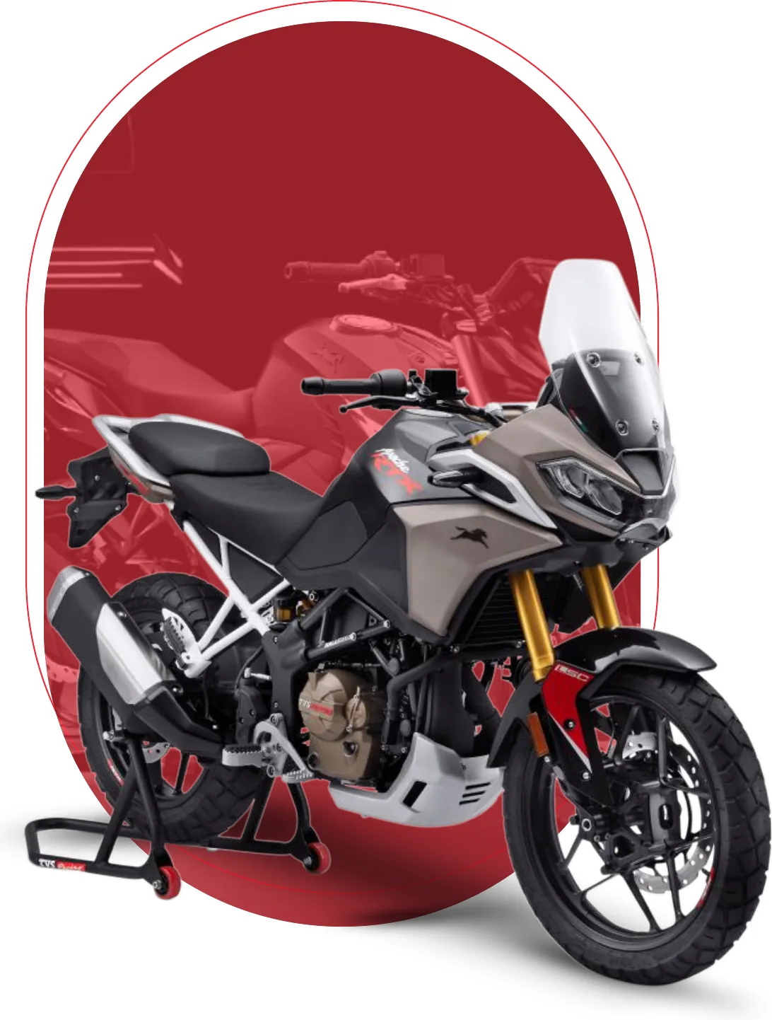 TVS Apache RTX adventure motorcycle